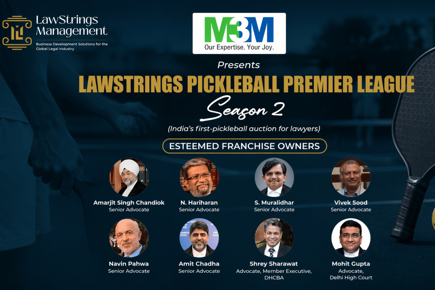 LawStrings Launches LPPL Season 2, India’s First Pickelball Auction For Lawyers