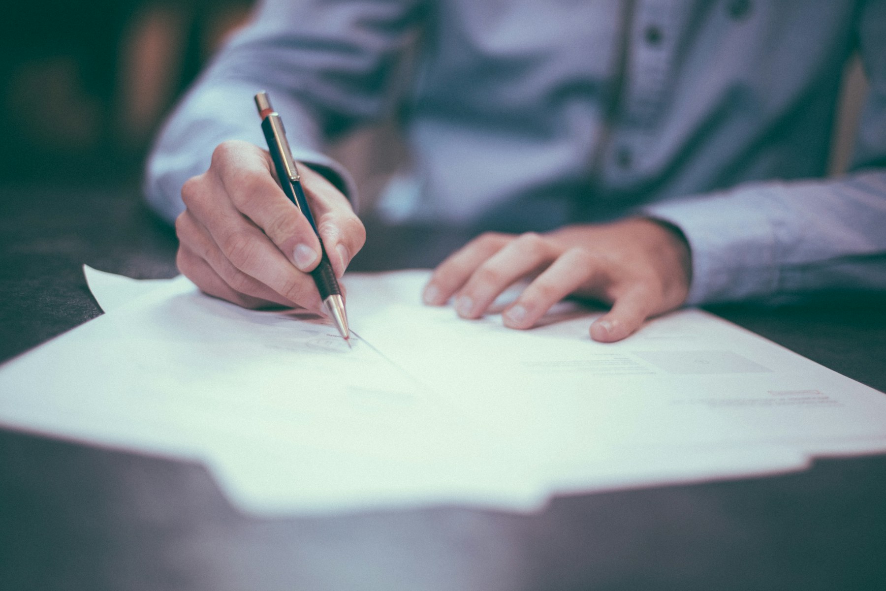 Legal documents being reviewed